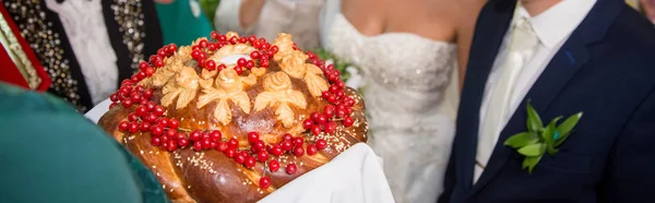 Traditional East Europe Wedding Bread Known Bride Cake — Stock Photo, Image