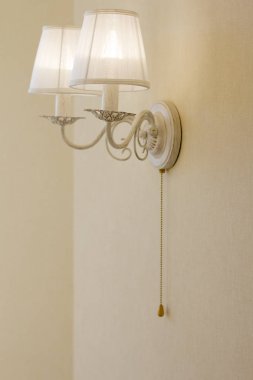 Duvar aplik fikstür kahverengi duvar arka plan