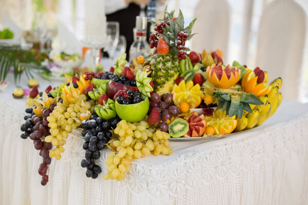 Fruit on the wedding table