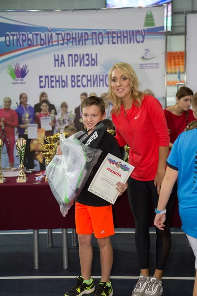 Torneo Tennis Premi Della Campionessa Olimpica Elena Vesnina Competizioni Sono — Foto Stock