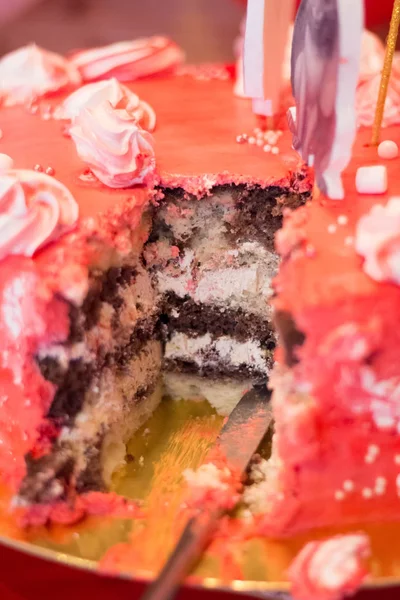 Kuchen Zum Geburtstag Des Kindes — Stockfoto