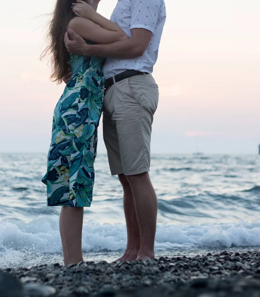 Junges Glückliches Paar Strand — Stockfoto