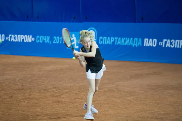 Olimpiyat Şampiyonu Elena Vesnina Ödüller Için Tenis Turnuvası Yarışmalar Adler — Stok fotoğraf