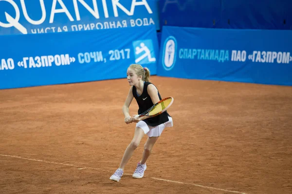 Olimpiyat Şampiyonu Elena Vesnina Ödüller Için Tenis Turnuvası Yarışmalar Adler — Stok fotoğraf