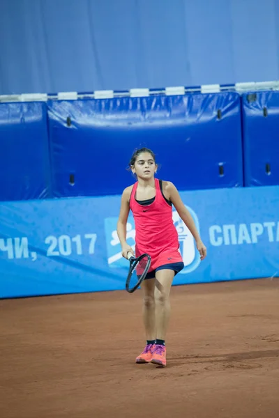 Olimpiyat Şampiyonu Elena Vesnina Ödüller Için Tenis Turnuvası Yarışmalar Adler — Stok fotoğraf