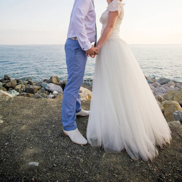 Bride Groom Beach — Stock Photo, Image