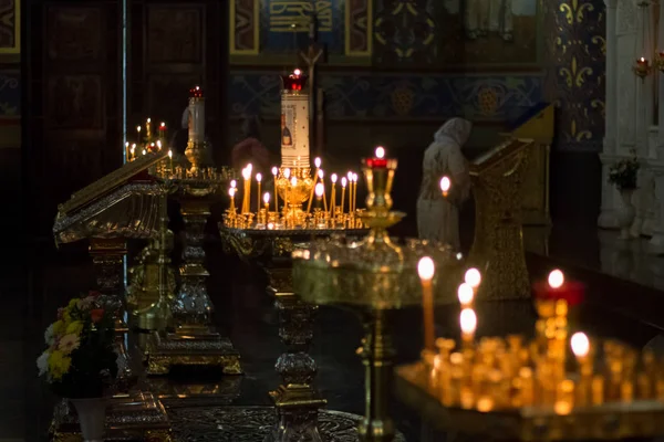 Velas Iglesia Ortodoxa — Foto de Stock