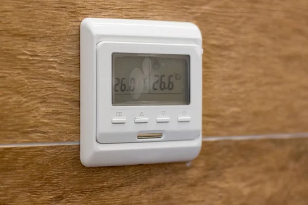 Thermostat Bad Der Neuen Wohnung — Stockfoto