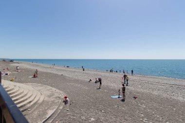 Sochi bahar Beach'te. Imeretinskaya Ovası