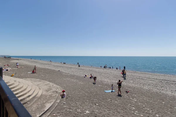 Playa Sochi Primavera Imeretinskaya Tierras Bajas — Foto de Stock