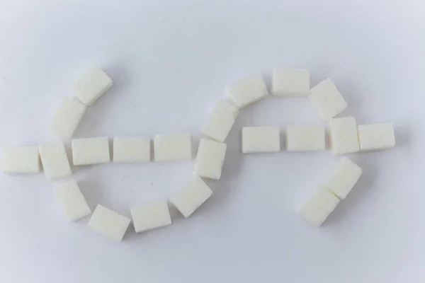 Diapositiva Cubos Azúcar — Foto de Stock