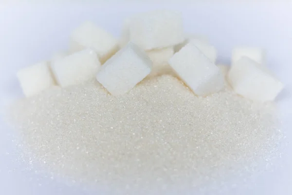 Corrediça Cubos Açúcar — Fotografia de Stock
