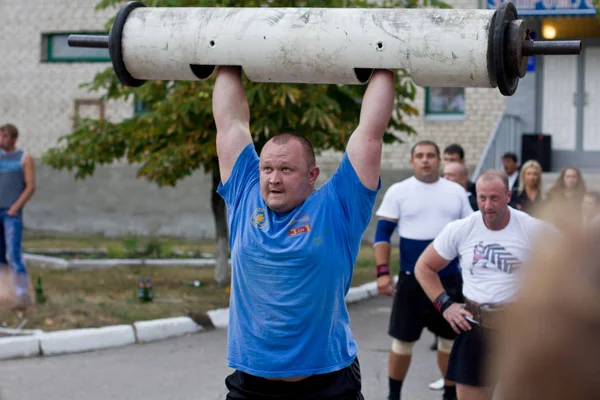 2011 Oblast Kreminna Luhansk Ucraina Festa Degli Uomini Forti Giochi — Foto Stock