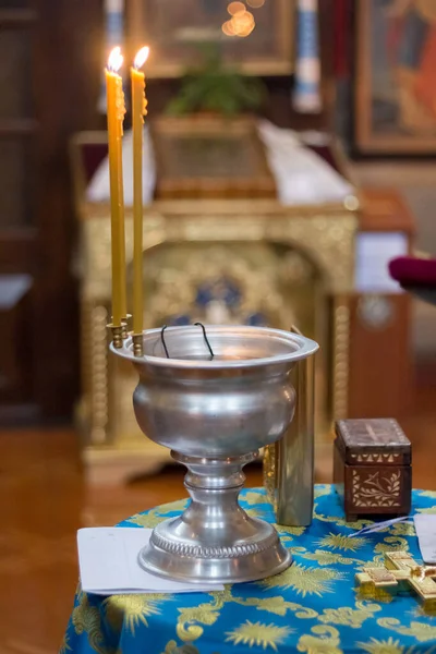 Κύπελλο Για Βάπτιση Στην Ορθόδοξη Εκκλησία — Φωτογραφία Αρχείου