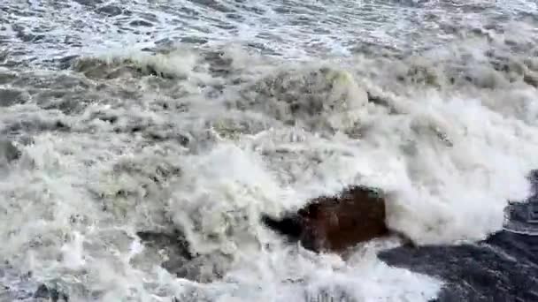 Storm Zwarte Zee Sochi — Stockvideo