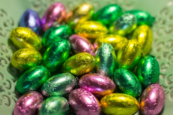 Hay Montón Huevos Chocolate Textura —  Fotos de Stock