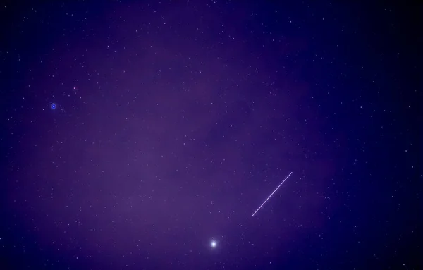 Estrellas Cielo Nocturno Obturador Lento — Foto de Stock