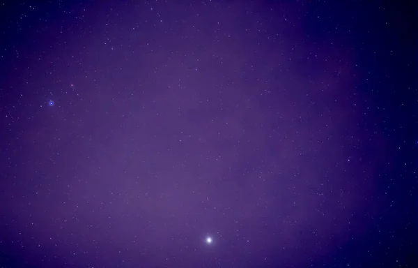 Csillagok Éjszakai Égbolton Lassú Zár — Stock Fotó