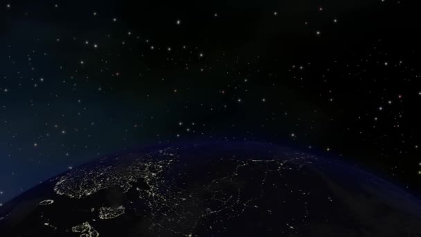 Jorden som kretsar kring genom rymden — Stockvideo