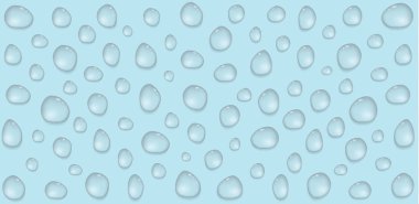 3D gerçekçi su mavi bir arka plan üzerinde bırakır. Vektör çizim