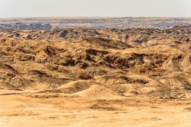 Ay ışığı manzarası, Namibya çölü, Afrika