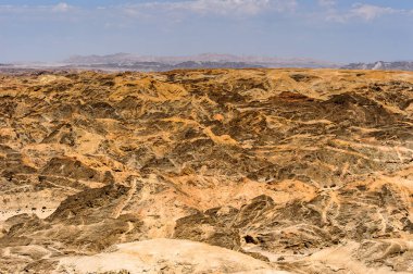 Ay manzara, Namibya çöl, Afrika Amazing panoramik görünümü