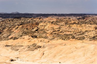 Ay manzara güzel görünümü, Namibya çöl, Afrika