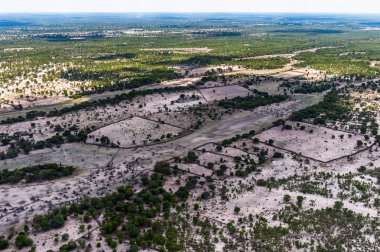 Botsvana, Afrika'nın doğasının havadan görünümü