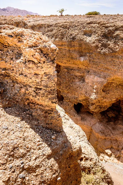 Sesriem Canyon Canyon Naturale Scavato Dal Cavaliere Tsauchab Nella Roccia — Foto Stock
