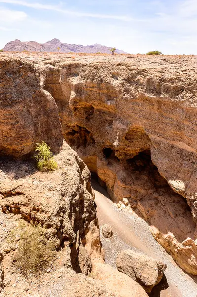 Каньйон Sesriem Природний Каньйон Висічений Цабом Осадового Скелі Намібія — стокове фото