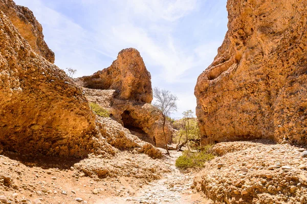 Sesriem Canyon Canyon Naturale Scavato Dal Cavaliere Tsauchab Nella Roccia — Foto Stock