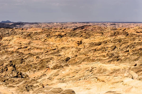 Amazing Panoramic View Moon Landscape Namibia Desert Africa — Stock Photo, Image