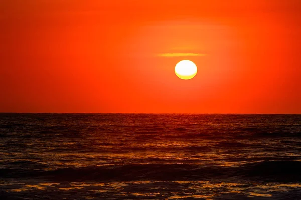 纳米比亚斯瓦科普蒙德大西洋上的日落 — 图库照片