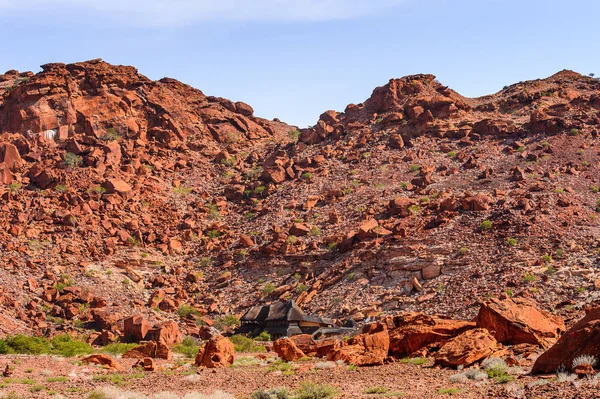 Скелі Каміння Туйфельфонті Намібія — стокове фото