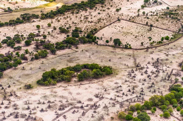 博茨瓦纳 非洲自然的鸟瞰图 — 图库照片