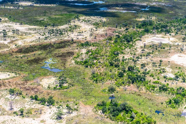 Vacker Luftutsikt Över Okavango Delta Okavango Vall Sju Naturliga Underverk — Stockfoto