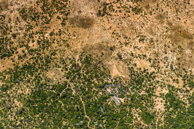Okavango Delta (Okavango otlak), bir yedi doğal güzellikleri, Afrika, Botswana, havadan görünümü