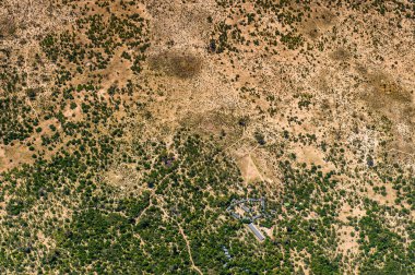 Okavango Delta (Okavango otlak), bir yedi doğal güzellikleri, Afrika, Botswana, havadan görünümü