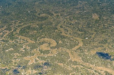 Okavango Delta (Okavango otlak), bir yedi doğal güzellikleri, Afrika, Botswana, havadan görünümü