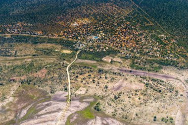 Botsvana'nın havadan görünümü