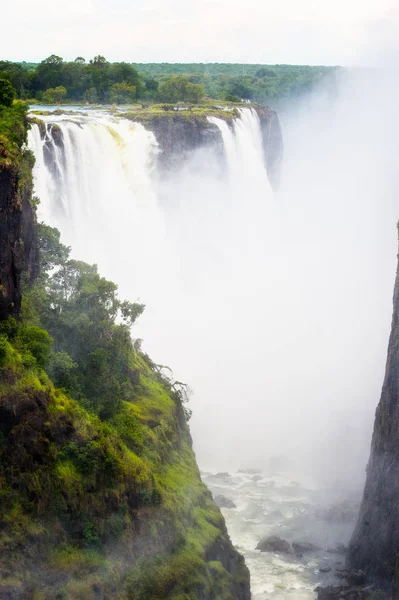 Victoria Falls Rio Zambeze Zimbabué Zâmbia — Fotografia de Stock