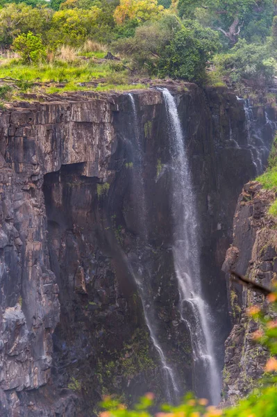 Wodospady Wiktorii Rzeka Zambezi Zimbabwe Zambia — Zdjęcie stockowe