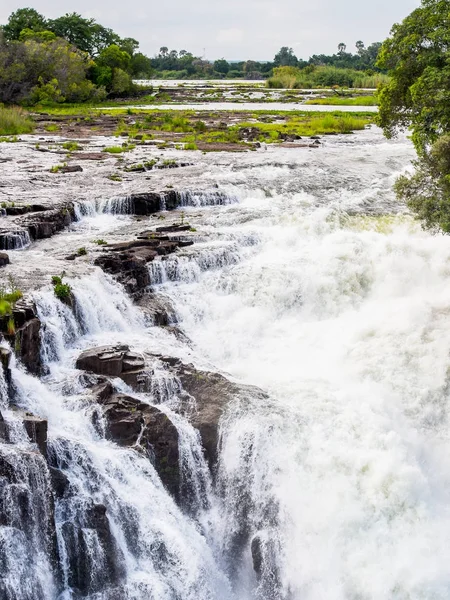 Fantastisk Utsikt Över Victoria Falls Zambezifloden Zimbabwe Och Zambia — Stockfoto