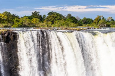 Victoria Şelalesi, Zambezi Nehri, Zimbabve ve Zambiya'nın muhteşem manzarası