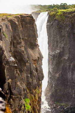 Victoria Şelalesi, Zambezi Nehri, Zimbabve ve Zambiya manzaralı