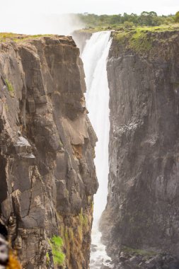 Victoria Şelalesi, Zambezi Nehri, Zimbabve ve Zambiya manzaralı