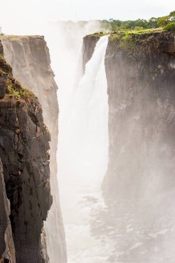 Victoria Şelalesi, Zambezi Nehri, Zimbabve ve Zambiya manzaralı