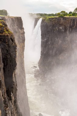 Victoria Şelalesi, Zambezi Nehri, Zimbabve ve Zambiya manzaralı