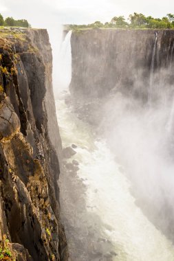 Victoria Şelalesi, Zambezi Nehri, Zimbabve ve Zambiya manzaralı