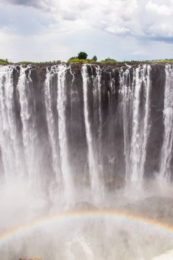 Victoria Şelalesi güzel görünümü, Zambiya ve Zimbabve yatılı. Unesco Dünya Mirası